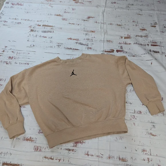 Air Jordan Cropped Fleece Crew Neck Pullover Sweatshirt - Picture 9 of 9